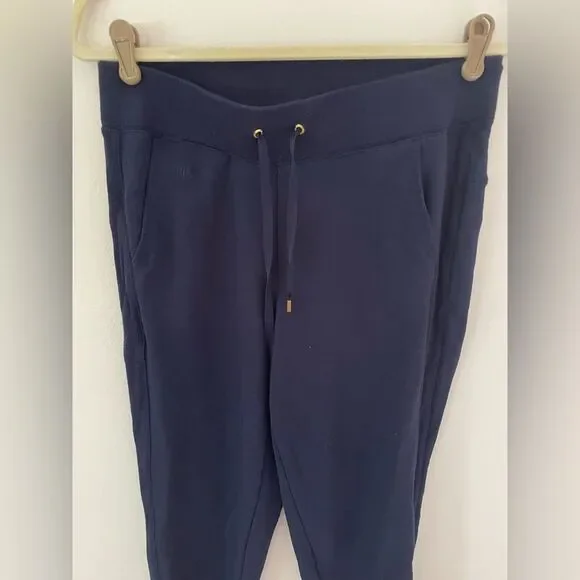 Polo Ralph Lauren Sweatpants Joggers Navy with gold detailing on string size M - Picture 2 of 10